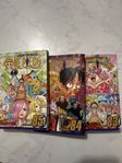 3 stycken ONE PIECE manga-engelska