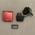 GameBoy Advance SP Flame Red + Yoshi’s Island