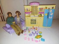 Barbie: Kök, soffa + mormor & morfar