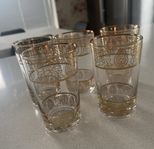 glas med gulddetaljer 5st