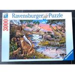 Fint pussel 3000 bitar djungel djur puzzle Ravensburger