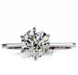 Diamantring 1,62 ct naturlig diamant