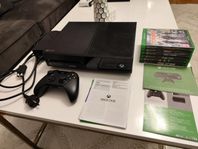 Xbox One med handkontroll och spel