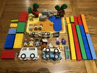 Lego Duplo - Gubbar, djur, bilar, platta, klossar mm - fina!