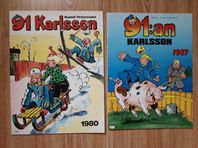 91an seriealbum, båda för 35:-