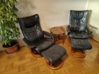 Två stycken Ekornes stressless wing fåtölj