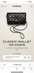 Chanel wallet on chain väska svart lammskinn