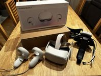 VR Meta Quest 2 + Extra batteri + BOBOVR Headstrap