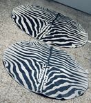 2st fina stora runda Zebra mattor (nyskick)160x160 + 120x120