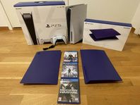 Playstation 5 med Blu-ray spelare, 1 TB och spel