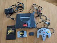 Nintendo 64 N64 + expansion pack + 1 handkontroll + Zelda OT