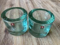 2 Iittala Kivi ljusblå ljuslyktor