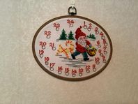 Adventskalender 22x27cm. broderat