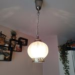 TAKLAMPA Litech Retro- vintage 1970-/80 tal i glas och krom