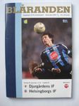 DJURGÅRDEN-HELSINGBORG. 2003. ALLSVENSKAN. MATCHPROGRAM.