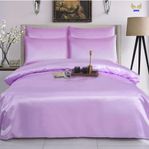 Satin Bed Linen Set Lilac 150×200