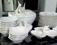 Italian fish dinnerware set for 12 persons with signature