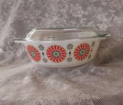 Sällsynt "Red Iris" Medaljong JAJ Pyrex - 1969 - JAJ Pyrex 