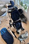 Cybex priam platinum dark blue, rosé chassi