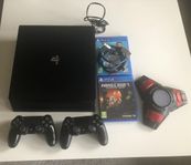 Ps4 PRO 1TB med 2 kontroller/Minecraft/FIFA 19