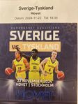 Sverige - Tyskland basket 22 nov på Hovet