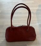 Mulberry Vintage Congo läder axelväska hallonröd 