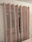 Pink Sheer Curtains with Silver Grommets