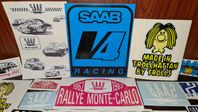 En samling racing nostalgi dekaler Saab V4 rally