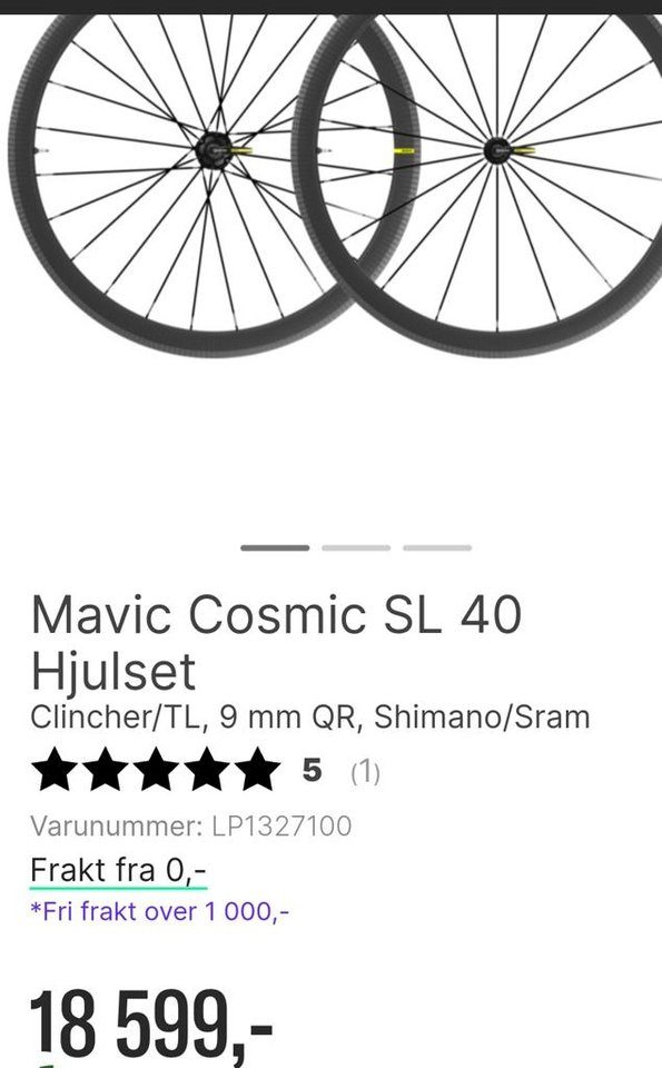 mavic cosmic SL carbon hjul 