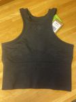 Aimn, black shape seamless racerfront top S