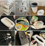 Stort paket till Baby Skötbord Babygym Bärsele Babysitter 