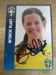 LOTTA SCHELIN. AUTOGRAF. LANDSLAGET.