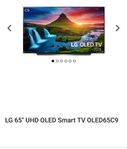 LG 65" UHD OLED Smart TV OLED65C9 (Inbränning)!!