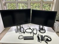 Homeoffice set (HP skärmar+USB-C dockningsstation