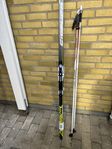 Längdskidor Fischer 207 cm + pjäxor str 45 + 38