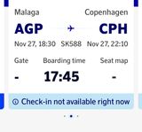 Flyg Malaga - Köpenhamn Arlanda 