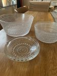 Iittala Nuutajarvi Kastehelmi 3 delar