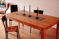 Stort bord, big table, 4 chairs