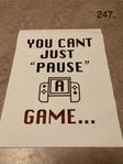 (247) Canvas till gamer. ”You can’t just pause a game…