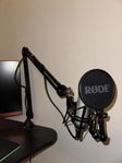 Rode Mikrofon + Rode Stativ + Rode Popfilter