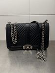 Väska Chevron Quilted Love Crossbody Rebecca Minkoff Blå