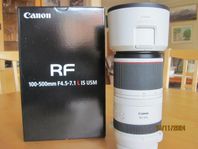 Canon RF 100-500F4.5-7.1 L is usm