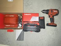 Hilti borr/skruvdragare + batterier och snabbladdare 