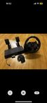 Logitech G29 ratt med fantac pedaler och drivehub