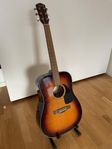 Gitarr Fender CD-60 Sunburst Dreadnaught + flera tillbehör