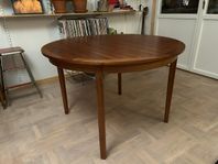 Runt matbord i teak 110cm - Retro bord 