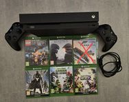 Xbox One X 1tb,4k+2hk+5spel