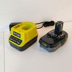 Ryobi 18V Batteri och laddare (NYTT)