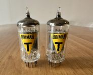 2x NOS BRIMAR 6067 Tubes Yellow-T ECC82/12AU7