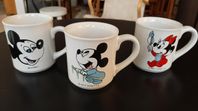 Disneymuggar retro i porslin 3 st